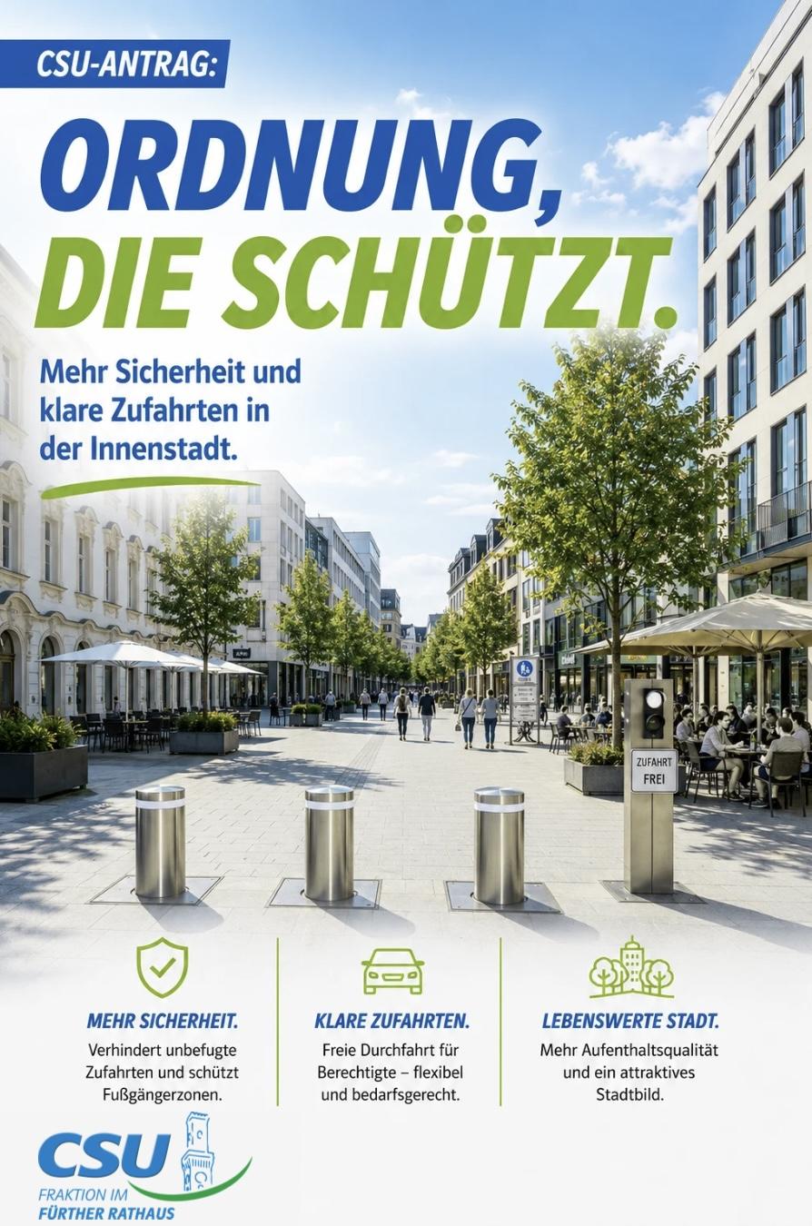 Mehr Sicherheit und klare Zufahrten in der Fußgängerzone und am Markt