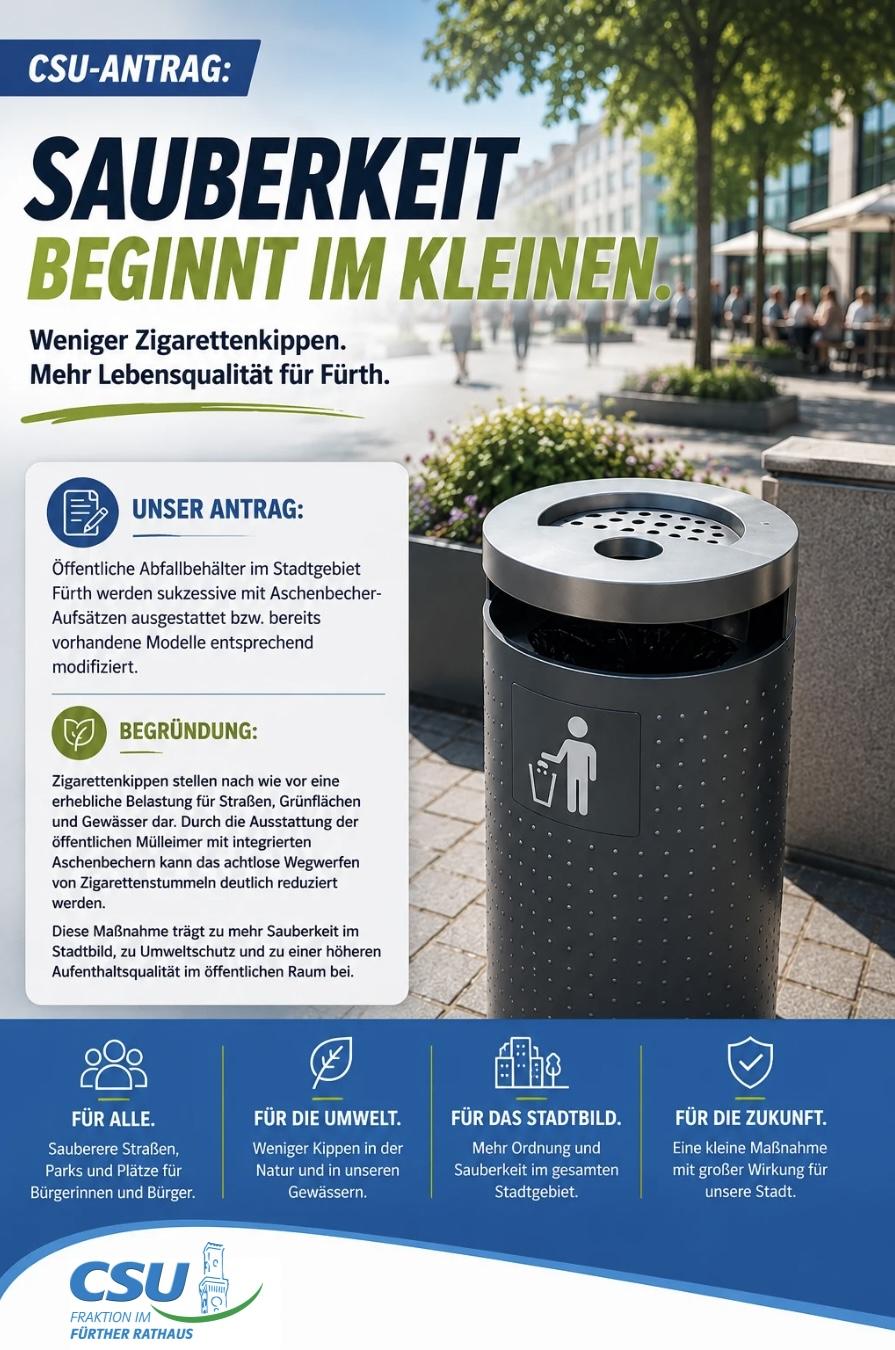 Mehr Abfallbehälter mit Aschenbecheraufsätzen